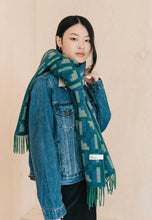 Load image into Gallery viewer, Oversized Lambswool Scarf- in Houndstooth Jacquard - Good Judy (.com)