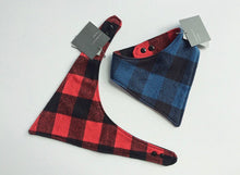 Load image into Gallery viewer, Reversible Bandana Bib - Blue & Red - Good Judy (.com)