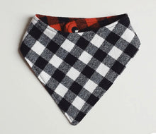 Load image into Gallery viewer, Reversible Bandana Bib - Red & White Buffalo Plaid - Good Judy (.com)