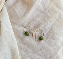 Load image into Gallery viewer, Scythe Earrings - Green Kambaba Jasper - Good Judy (.com)