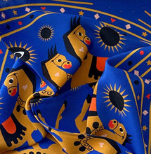 Load image into Gallery viewer, Silk Scarf- Horse Party - Good Judy (.com)