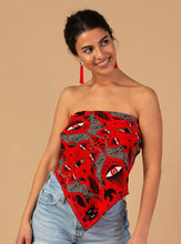 Load image into Gallery viewer, Silk Scarf- Psycho Cat Fire - Good Judy (.com)