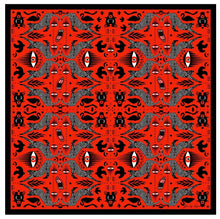 Load image into Gallery viewer, Silk Scarf- Psycho Cat Fire - Good Judy (.com)