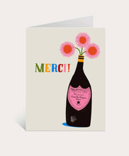 Load image into Gallery viewer, Merci Champagne Greeting Card
