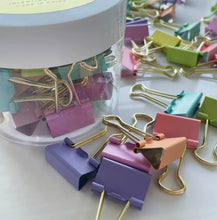Load image into Gallery viewer, Binder Clips | Pastel Rainbow
