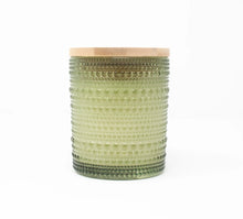 Load image into Gallery viewer, Hygge: Vanilla Jasmine Sandalwood Soy Candle in Green Glass
