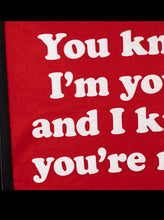 Load image into Gallery viewer, You Know I'm Yours and I Know You're Mine Camp Flag • Weezer X Oxford Pennant
