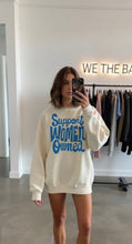 Load image into Gallery viewer, Support Woman Owned Graphic Sweatshirt - Vanilla
