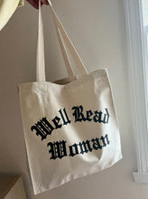 Load image into Gallery viewer, Well Read Woman Bookish Tote Bag - Natural
