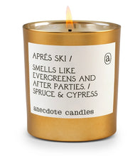 Load image into Gallery viewer, Apres Ski (Spruce &amp; Cypress) Gold Tumbler Candle
