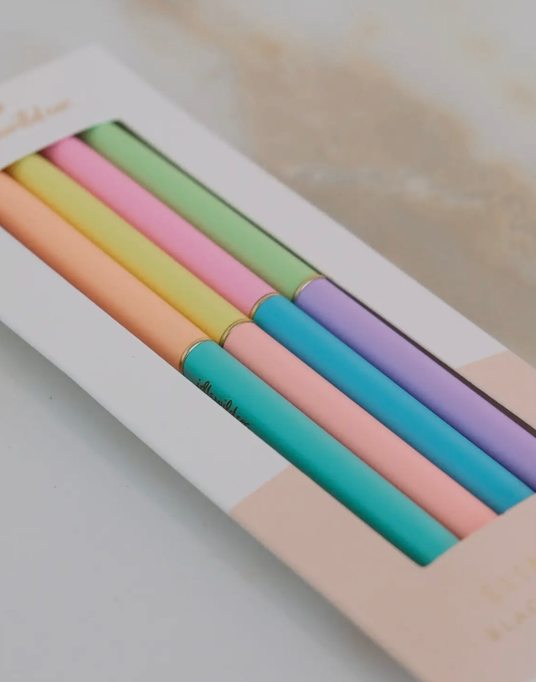 Neon Duo Tone Slim Pens- Set of Four