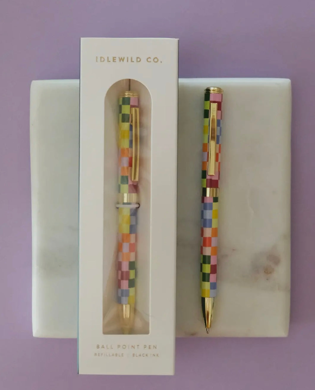 Rainbow Check Ballpoint Luxe Pen