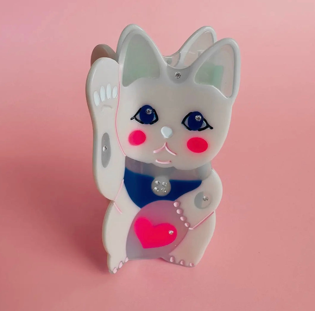 Maneki Lucky Cat - Hair Claw