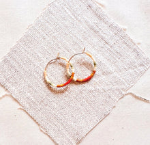 Load image into Gallery viewer, Mini Tondo Hoop Earrings - Bouquet
