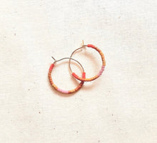 Load image into Gallery viewer, Mini Tondo Hoop Earrings - Armadillo
