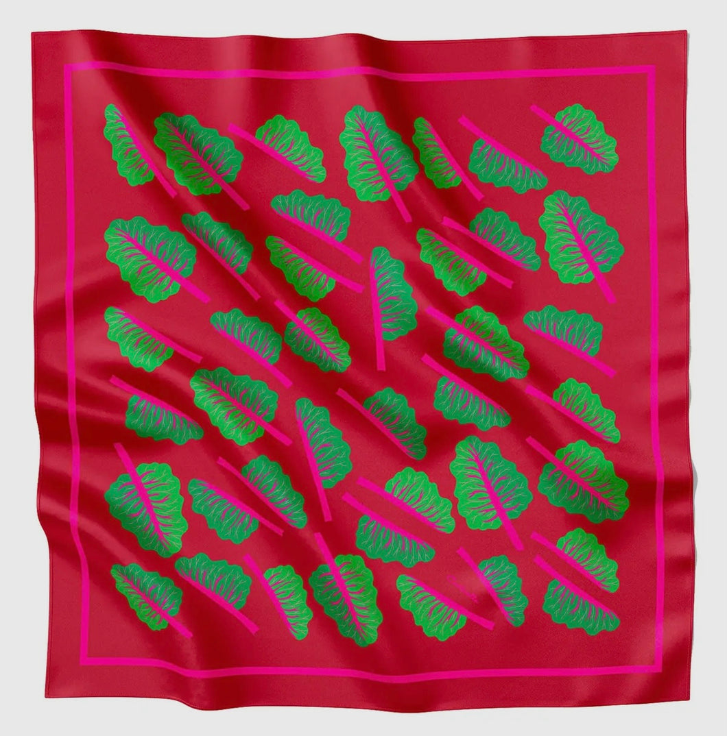 Glowing Chard - Cotton Silk Bandana