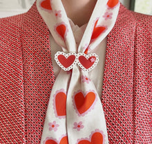 Load image into Gallery viewer, Valentines Laced Hearts - Hair Clip
