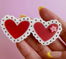 Load image into Gallery viewer, Valentines Laced Hearts - Hair Clip
