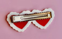 Load image into Gallery viewer, Valentines Laced Hearts - Hair Clip
