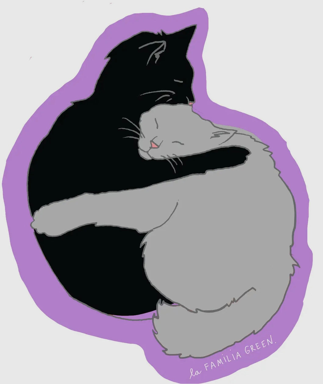 Cat Hugs- Sticker