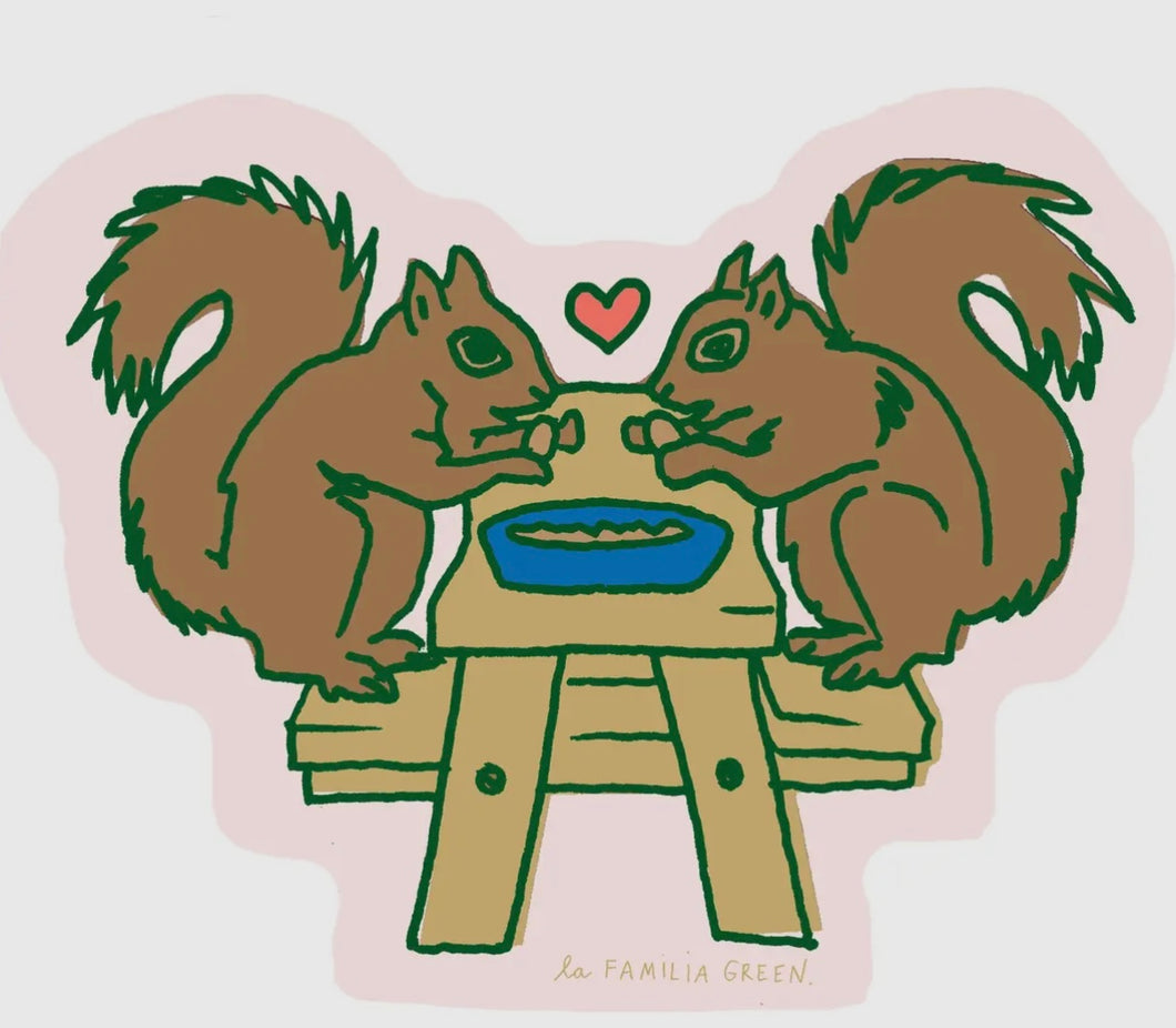 Squirrel Picnic-Sticker