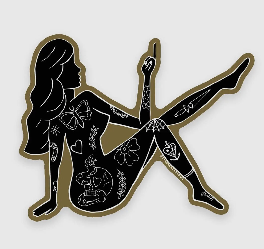 Mudflap Rude Girl- Sticker