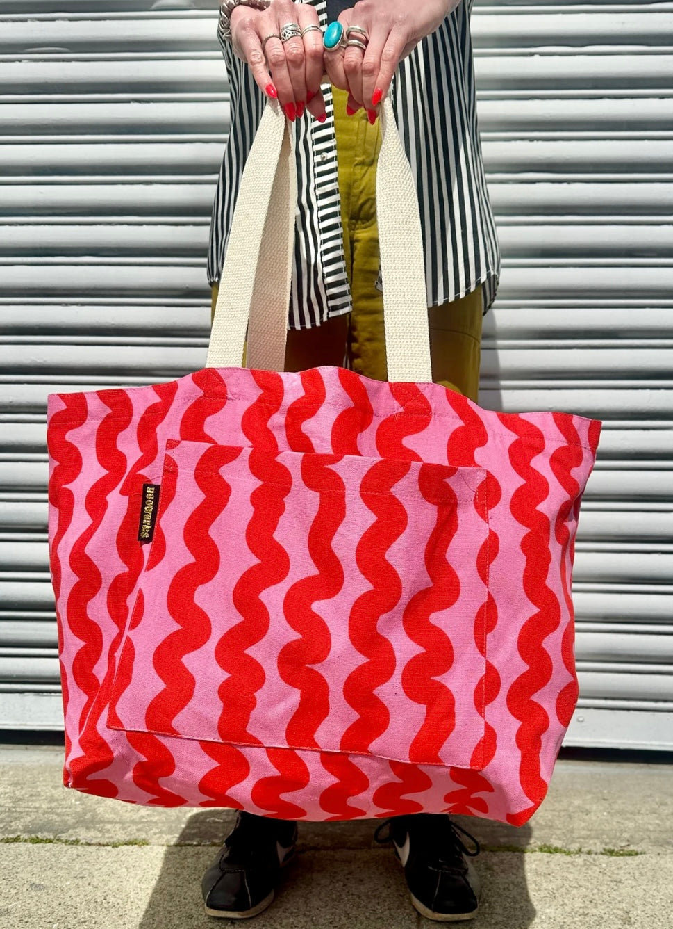 The Mega Tote - Pink Squiggle