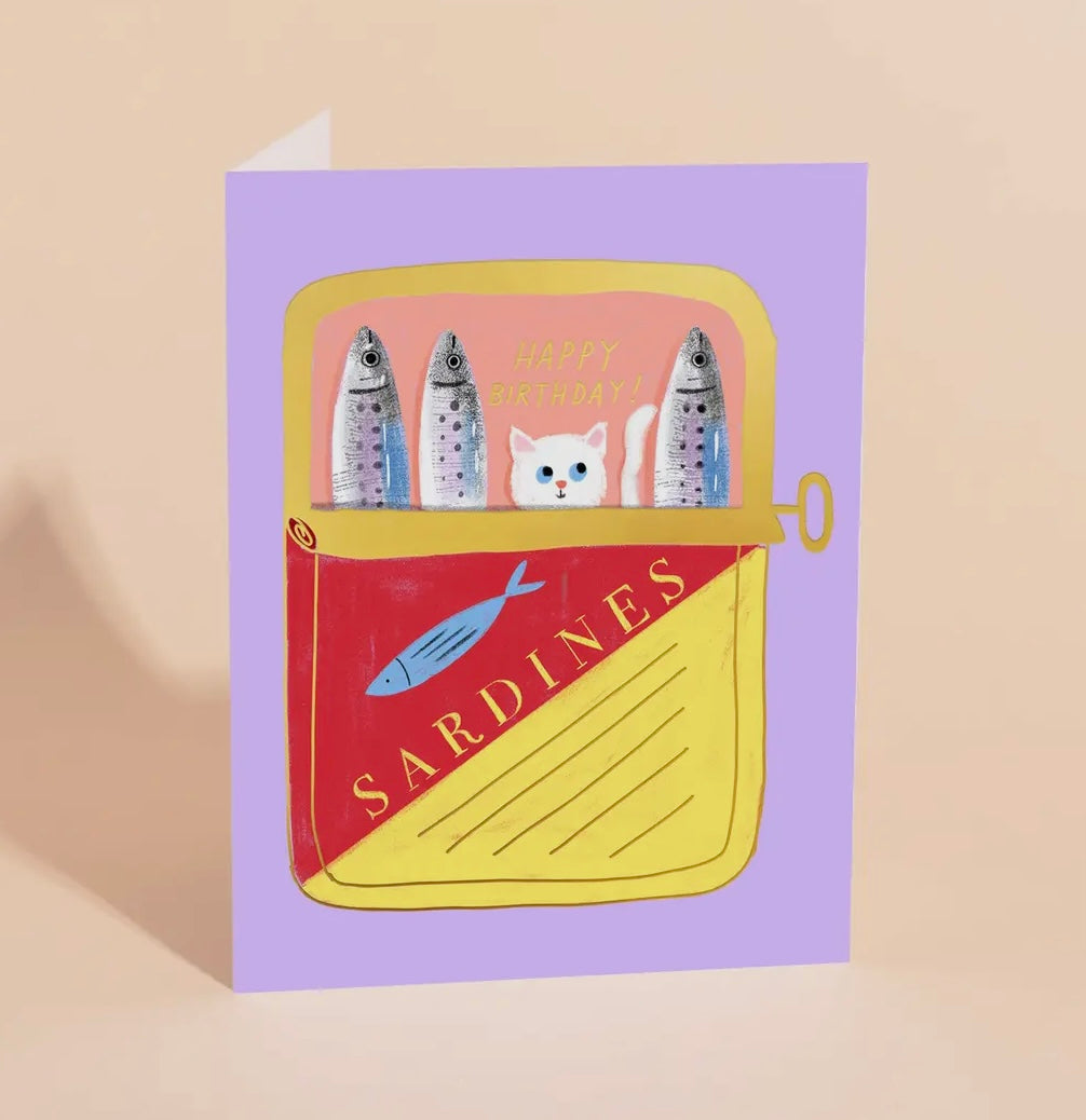 Tinned Fish - Birthday Card