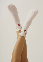 Load image into Gallery viewer, 🍒 Cherry Ruffle Grip- Socks [Baby Pink]
