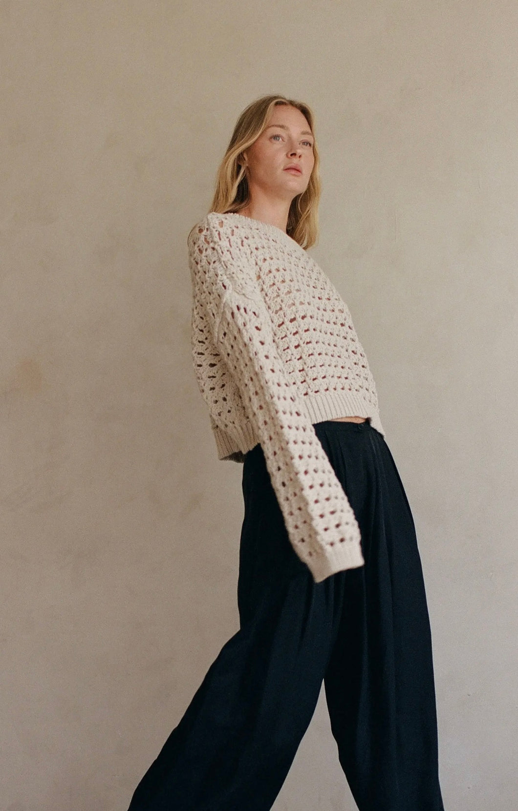 Knit Cotton and Linen- Sweater