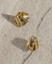 Load image into Gallery viewer, Perdido Folded Gold Stud Earrings
