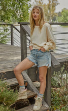 Load image into Gallery viewer, Cotton Knit Long Sleeve w/ Stitch Detail- Sweater Top
