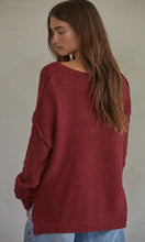 Load image into Gallery viewer, Knit Sweater V-Neck- Long Sleeve Top
