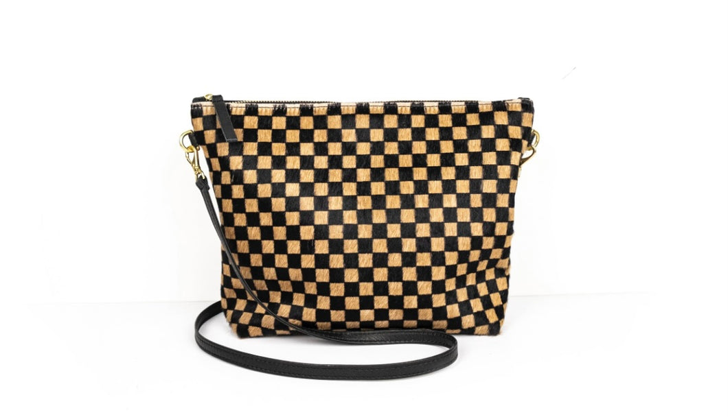 Mini Hobo - Tan Checkered