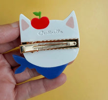 Load image into Gallery viewer, Apple Kitty Cat- Hair Clip
