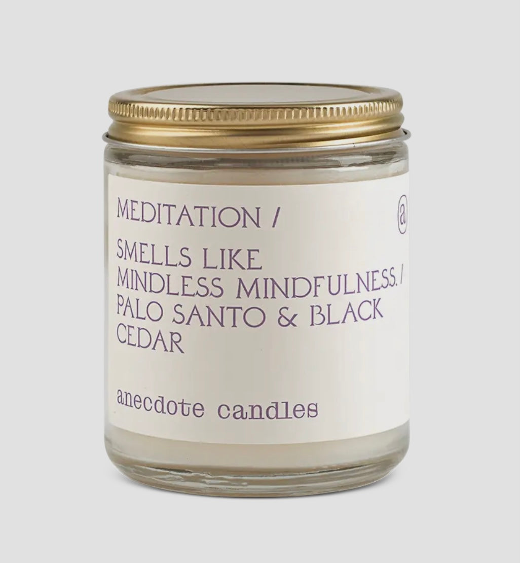 Meditation (Palo Santo & Black Cedar) Glass Jar Candle