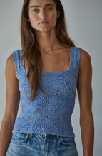 Load image into Gallery viewer, Knit Seamless Jacquard Tank- Blue
