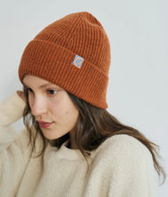 Load image into Gallery viewer, &quot;Extra Fine Merino&quot; Wool Knit Beanie Hat - Burnt Orange
