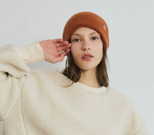 Load image into Gallery viewer, &quot;Extra Fine Merino&quot; Wool Knit Beanie Hat - Burnt Orange
