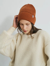 Load image into Gallery viewer, &quot;Extra Fine Merino&quot; Wool Knit Beanie Hat - Burnt Orange
