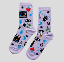 Load image into Gallery viewer, Witchy Mystic Spells - Small Crew Socks
