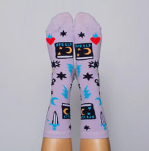 Load image into Gallery viewer, Witchy Mystic Spells - Small Crew Socks
