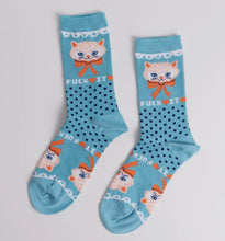 Load image into Gallery viewer, F*Ck It Kitty - Small Crew Socks
