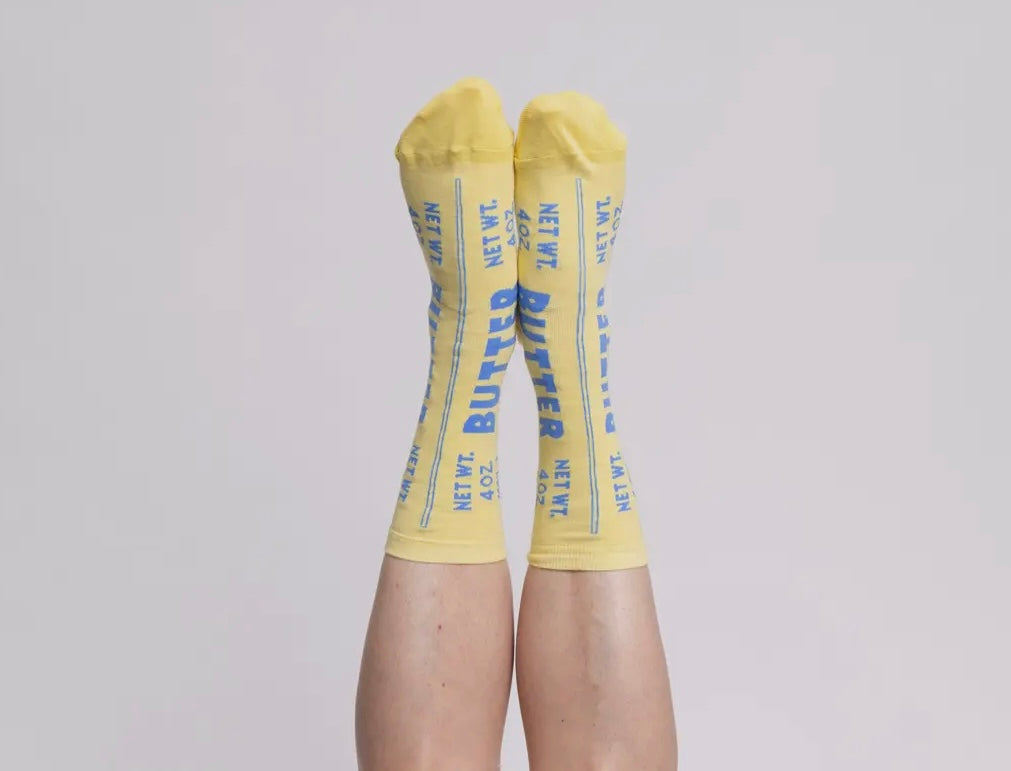Butter- Small Crew Socks