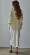 Load image into Gallery viewer, Knit Sweater See Through Long Sleeve Pullover Top- Natural Color
