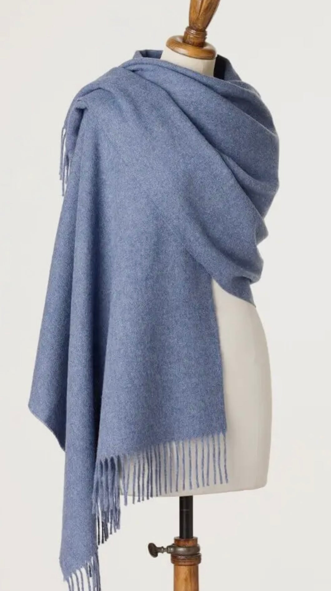 Blanket Scarf - Shawl - Stole - Wrap - Merino Wool - Glacier Blue