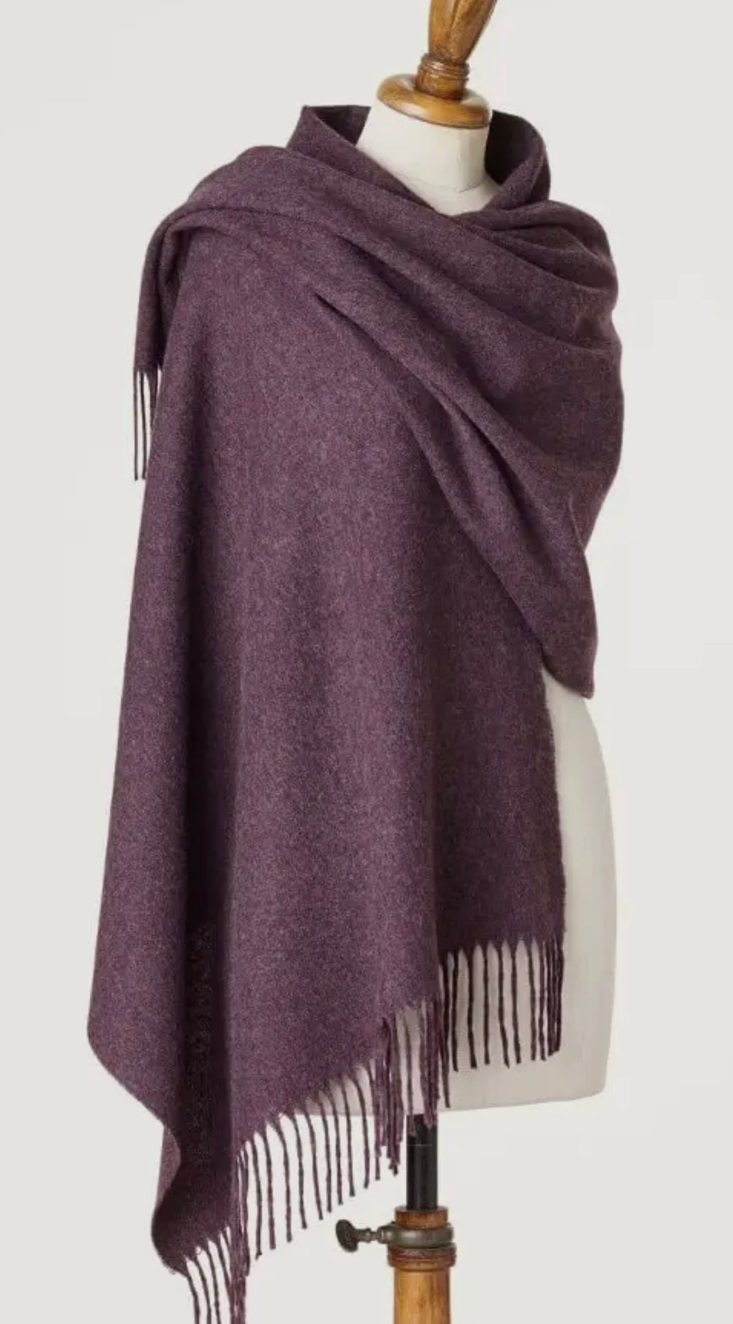 Blanket Scarf - Shawl - Stole - Wrap - Merino Wool - Purple Heather