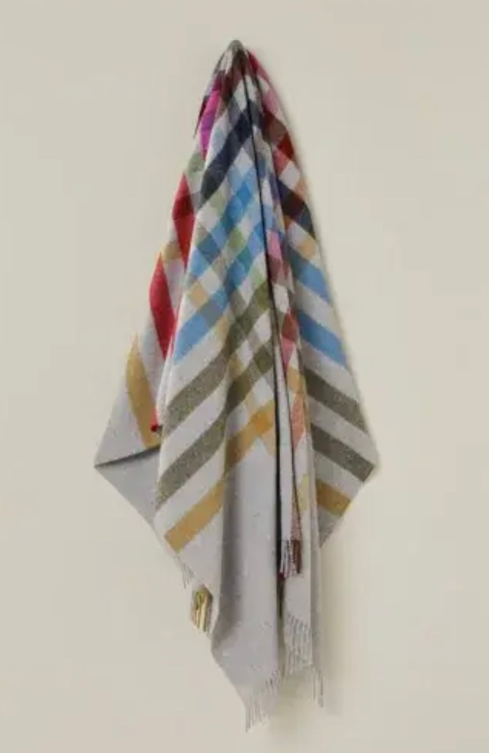 Multicolor Merino Lambswool Throw Blanket