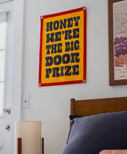 Load image into Gallery viewer, We&#39;re the Big Door Prize Camp Flag • John Prine X Oxford Pennant
