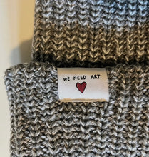 Load image into Gallery viewer, We Need Art- Grey and White Chunky Hat
